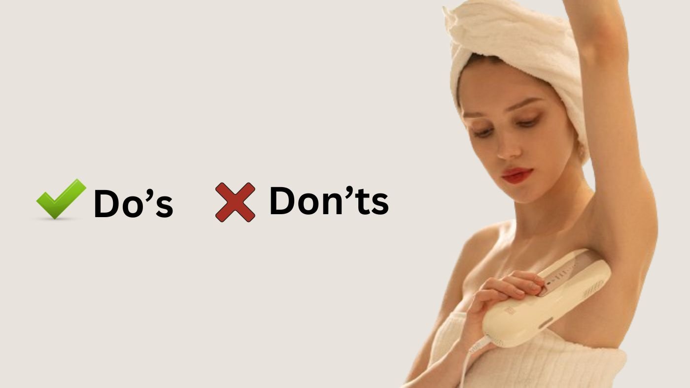 Do's and Don't's Before, During and After IPL Hair Removal on Underarm