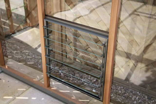 Exaco wooden greenhouse louvre window