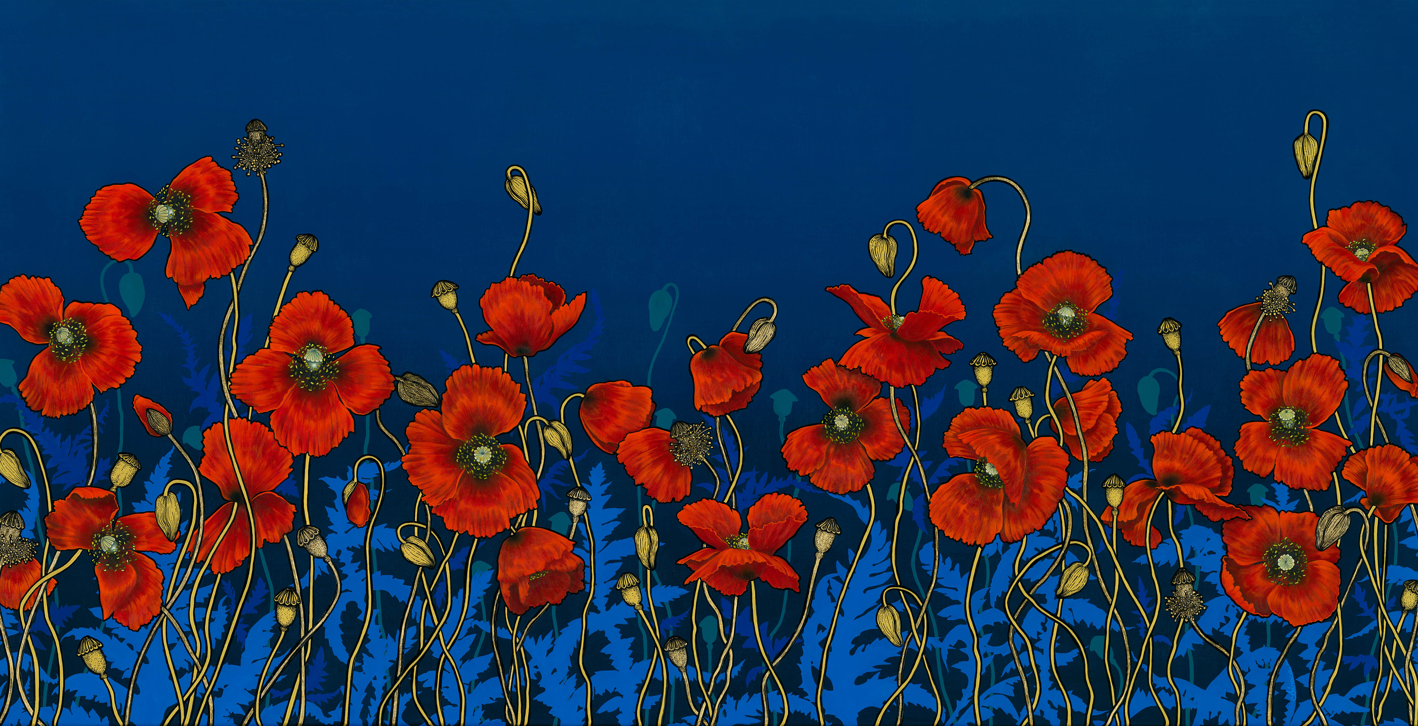 Mpressions Where the Poppies Grow Aluminium Print
