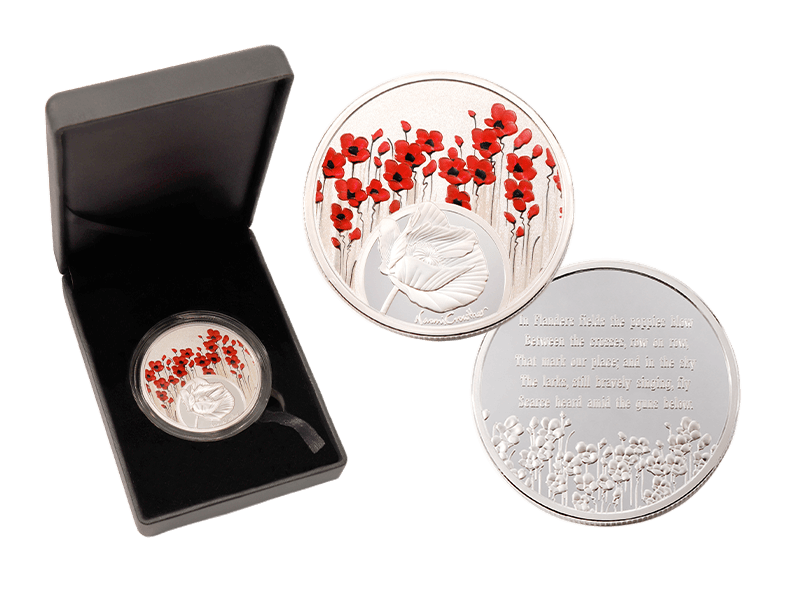 Remembrance Day Limited Edition Poppy Mpressions Medallion