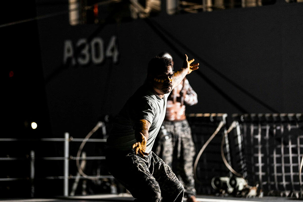 Seaman Anderson performs during the opening reception