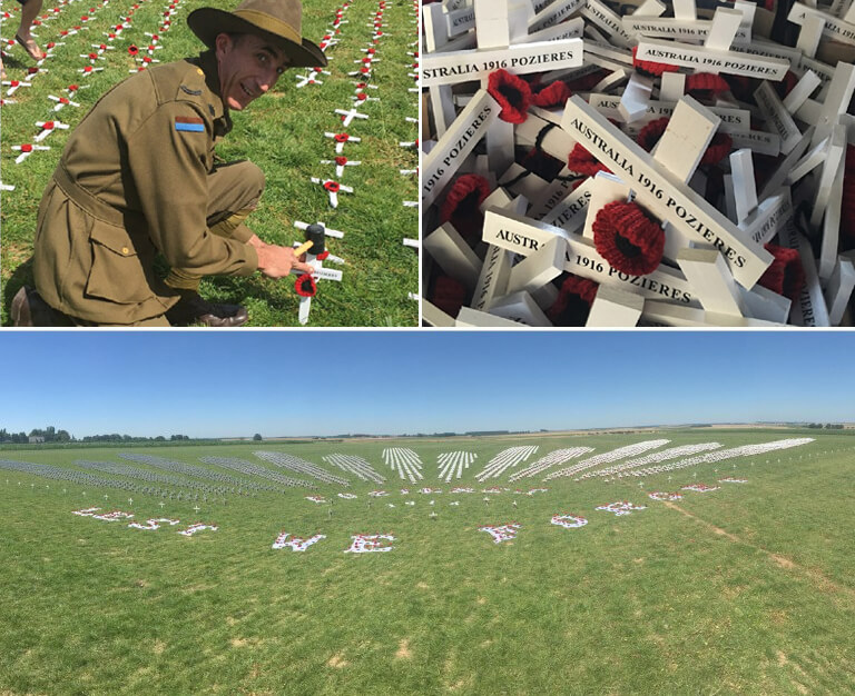 7,000 CROSSES FOR THE POZIERES FALLEN