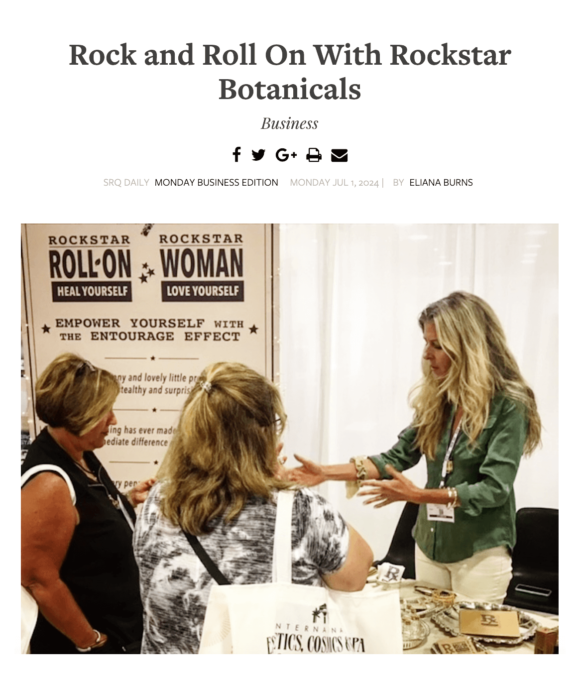 SRQ Media interview with Heather and writeup of Rockstar Blends