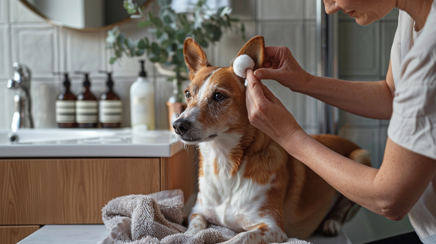 cleaning dog ear infection