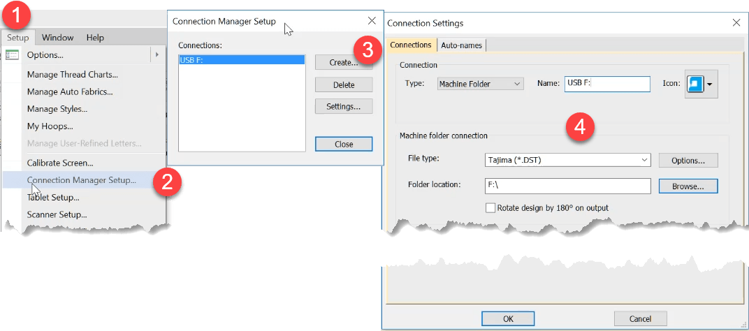 Export a machine file to a USB Drive