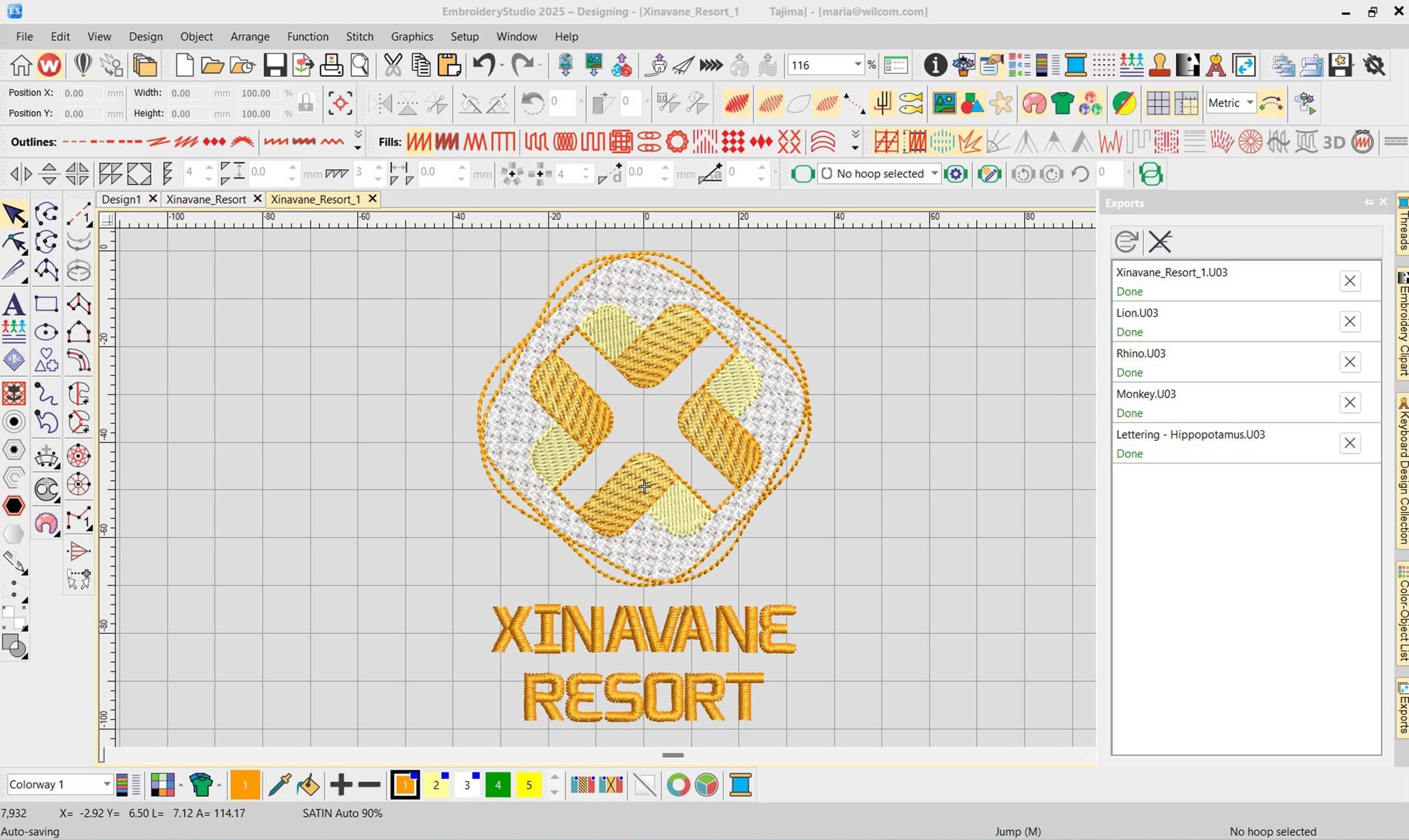Laydown Stitch and Rounded Corners