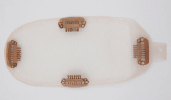 Base size of a small hair topper.