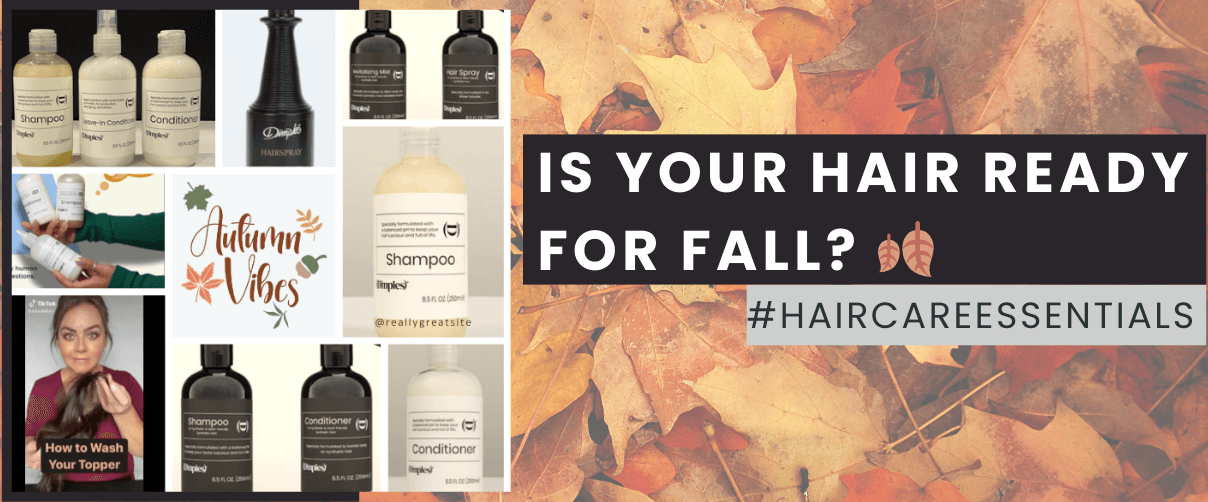 Blog header featuring hair care essentials, asking if your hair is ready for the fall season.