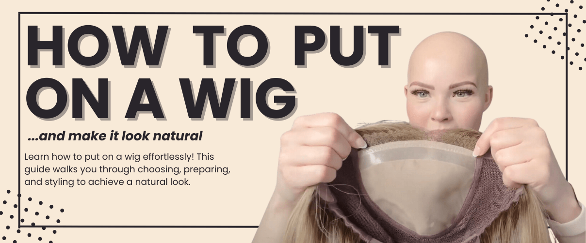 Marcy Gallant /theartofalopecia showing how to put on a wig step-by-step to achieve a natural look.