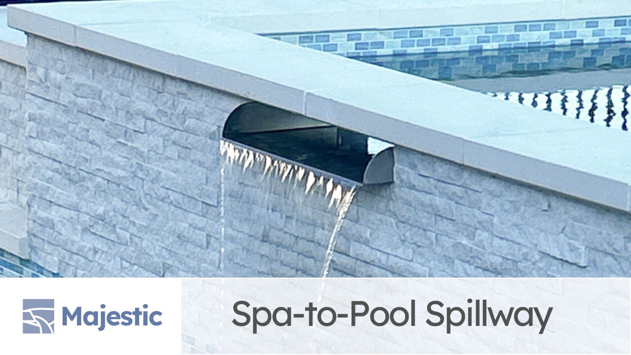 Dustin's Pool Build with Stainless Steel Spa-to-Pool Spillway