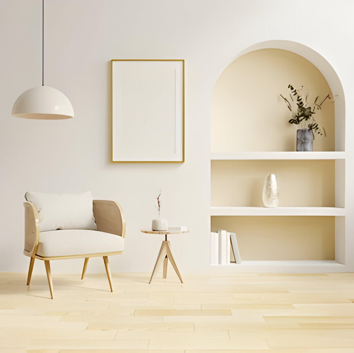 a neutral interior of a home