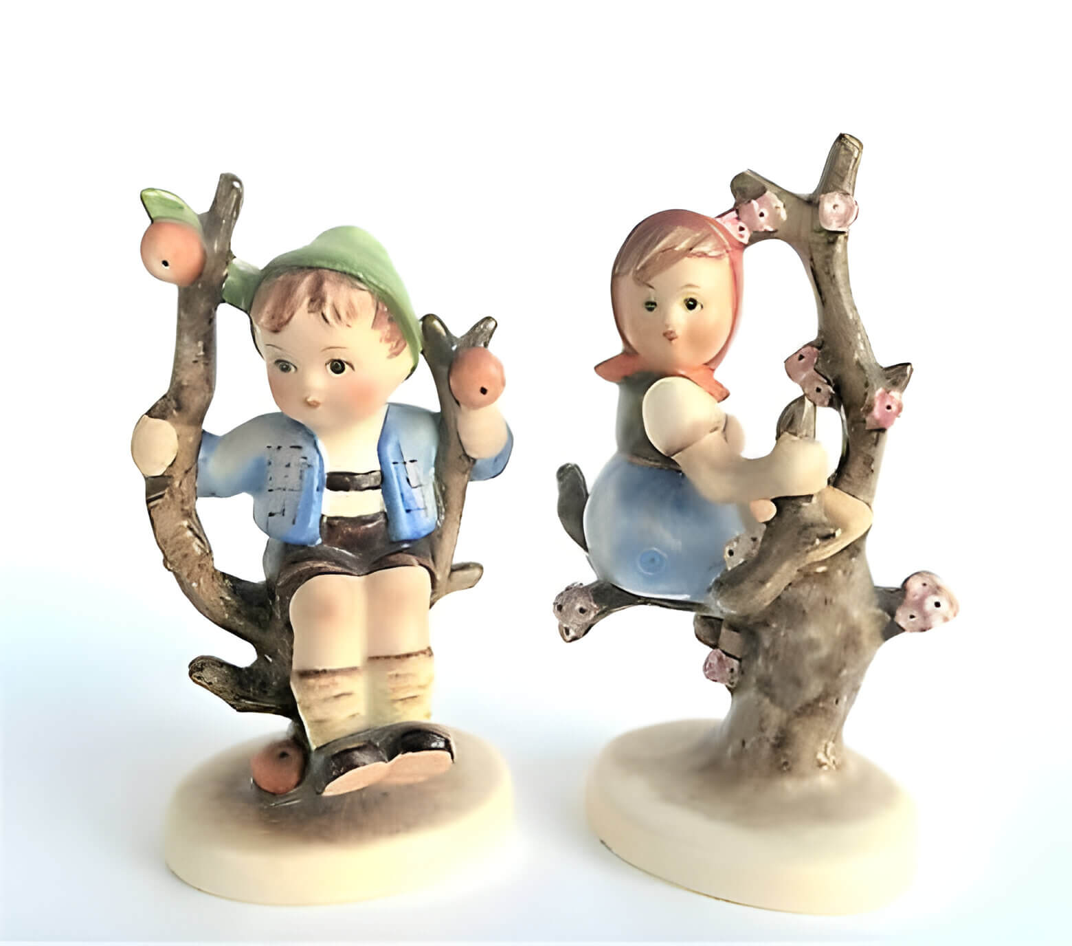 Apple tree boy & apple tree girl Hummel figurines