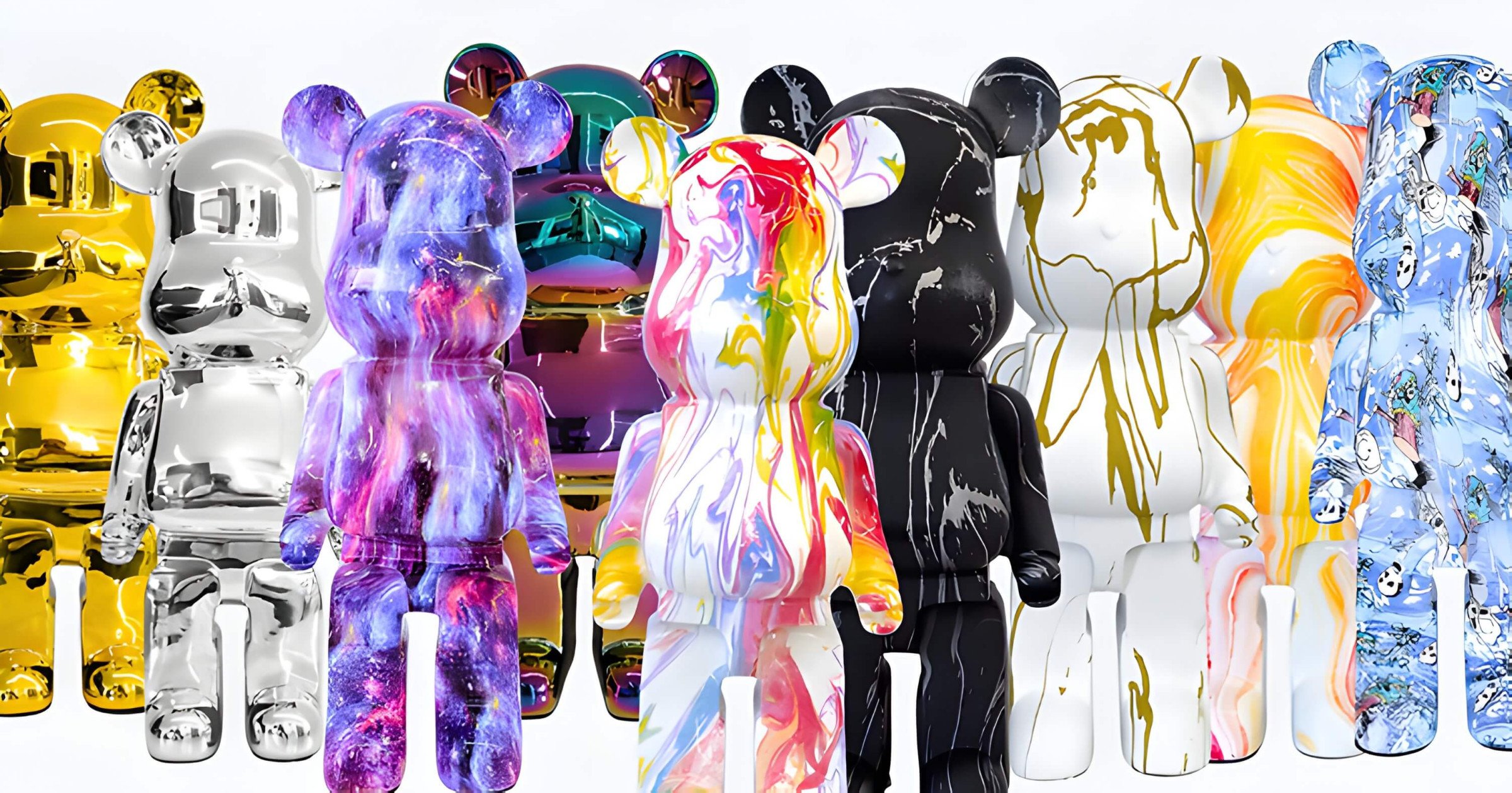 A collection of giant bear sculptures