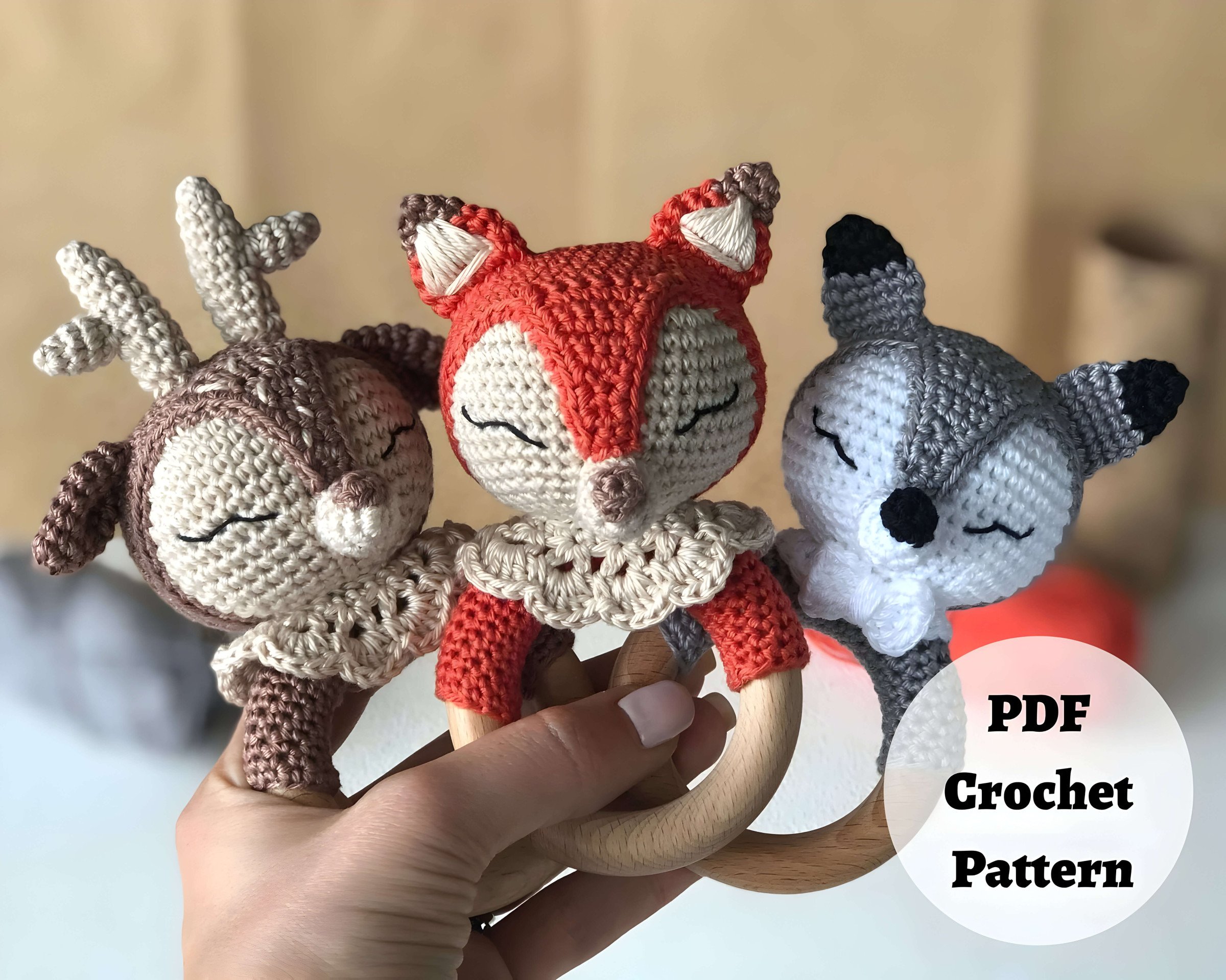 Crochet Rattles Patterns - Animals