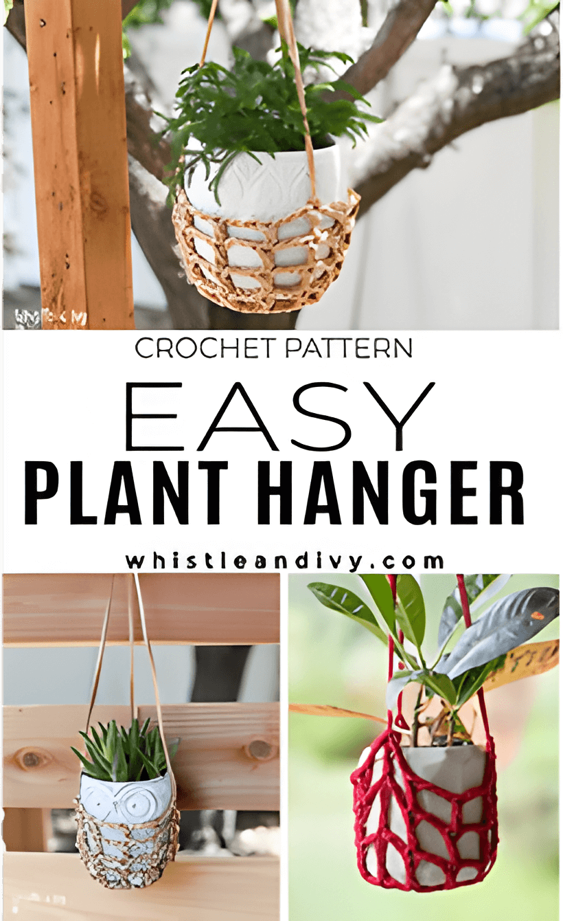 easy plant hanger crochet pattern guide
