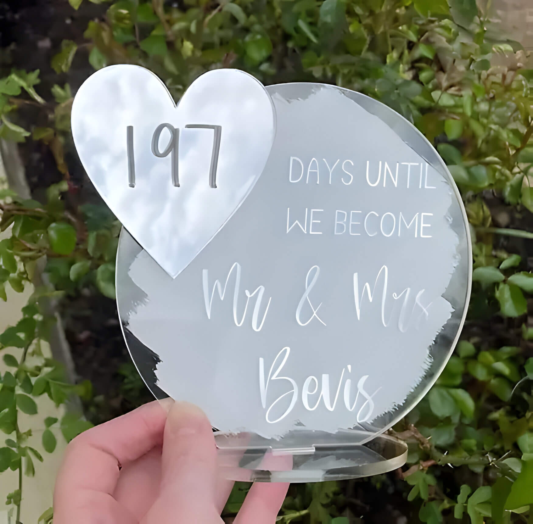 a glass countdown calendar