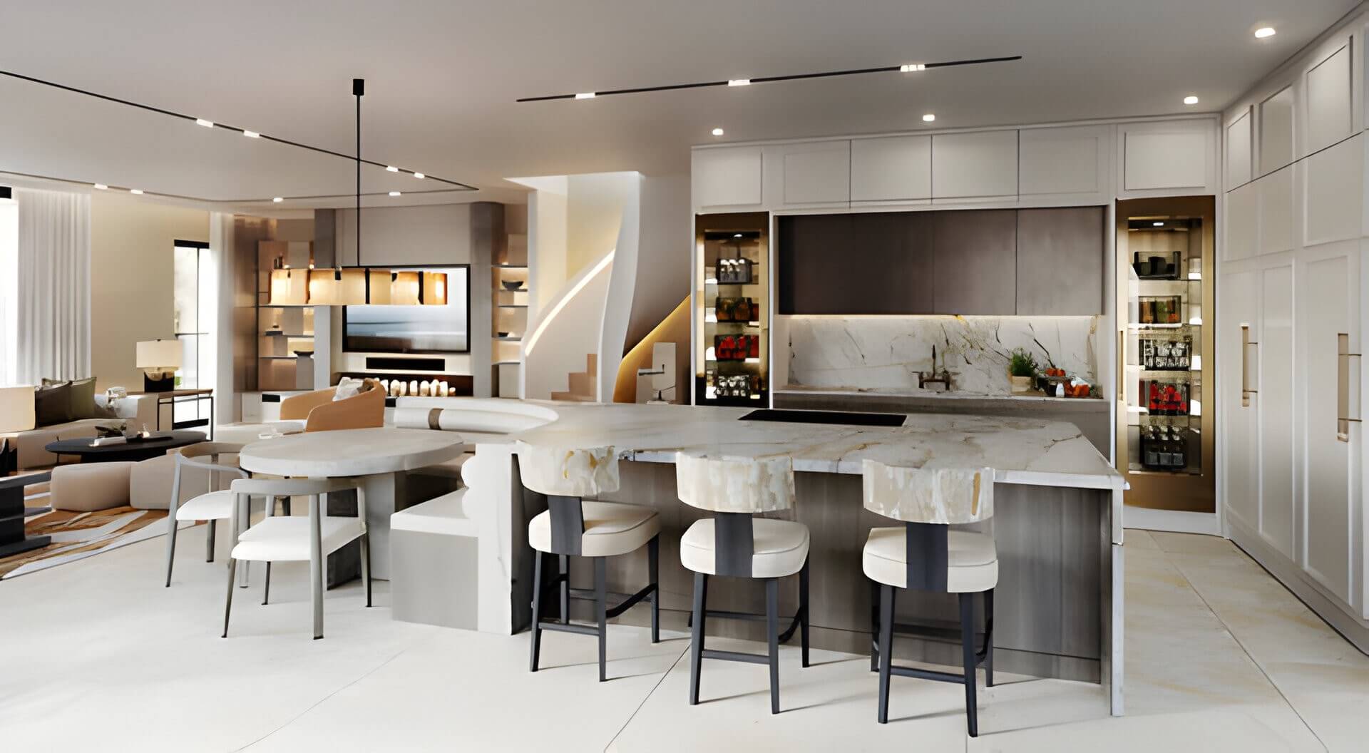a kitchen interior design