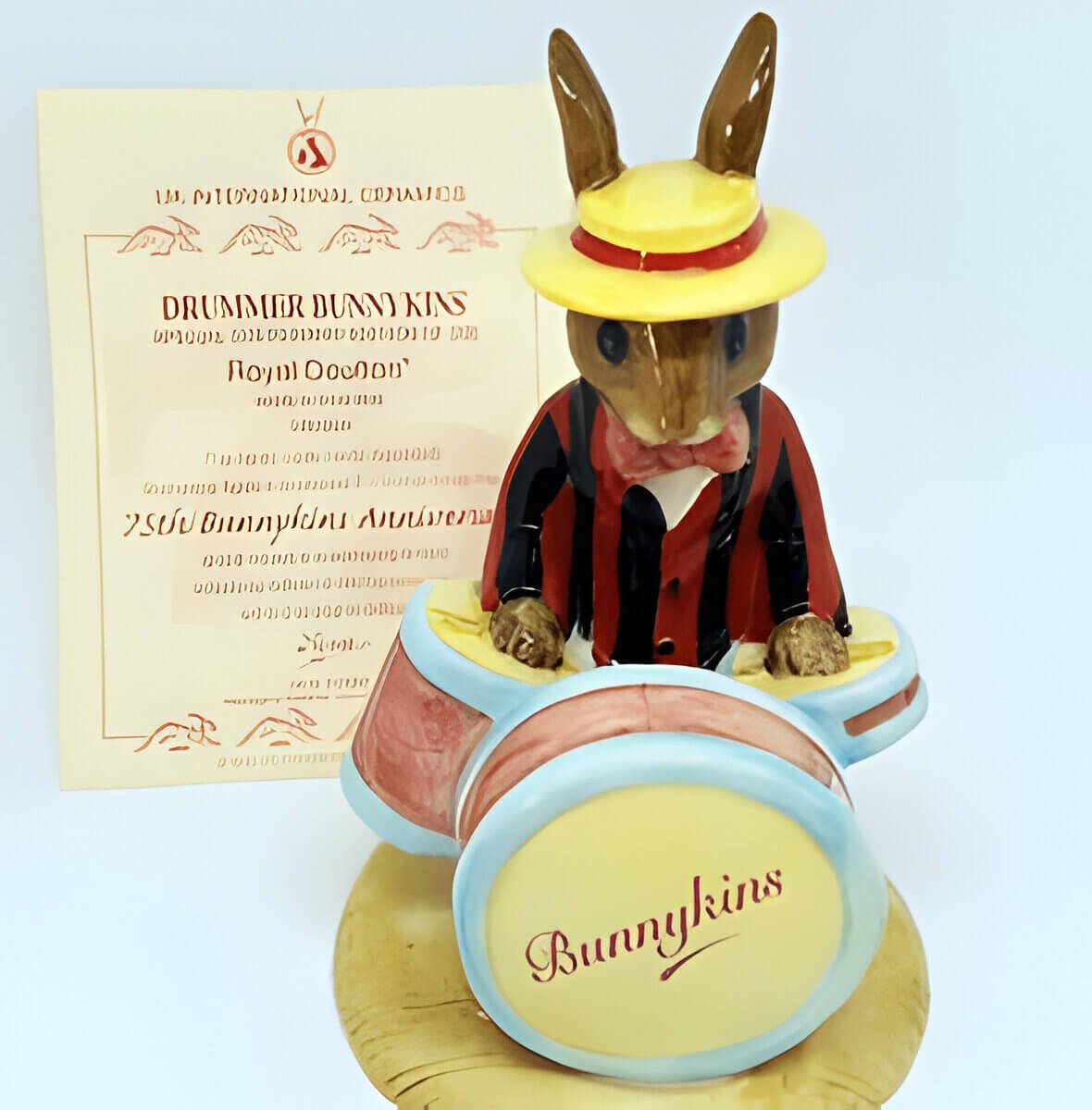 Royal Doulton Bunnykins Jazz band drummer figurine
