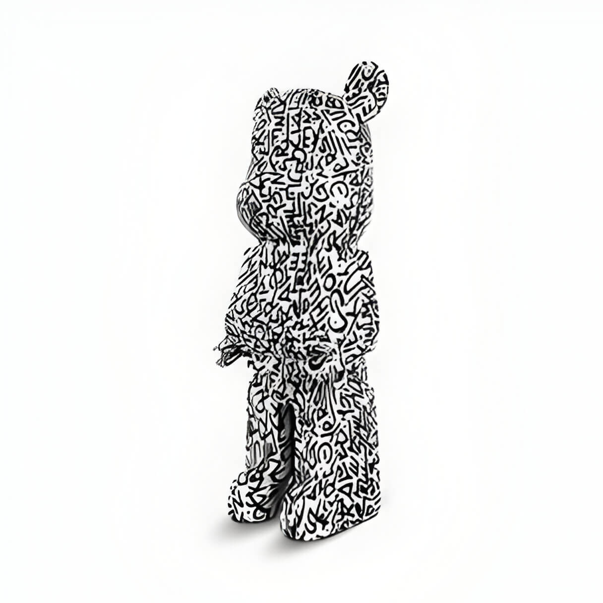 A scribble giant bear sculpture
