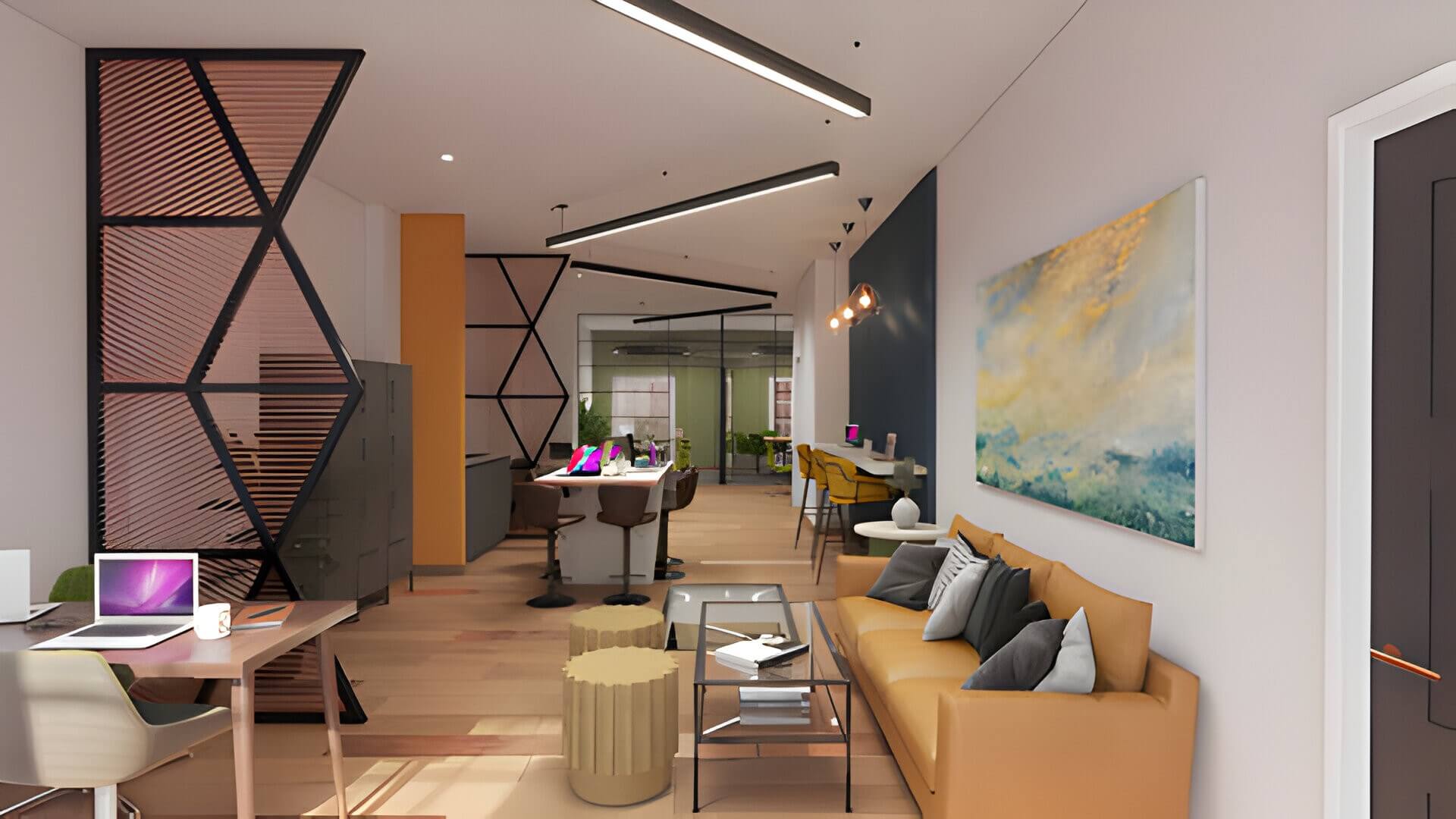 an officer interior design