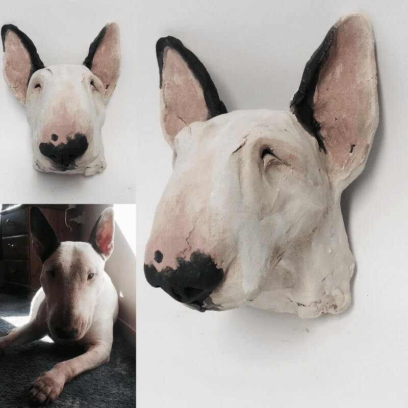 Dog Head Sculpture Wall Piece