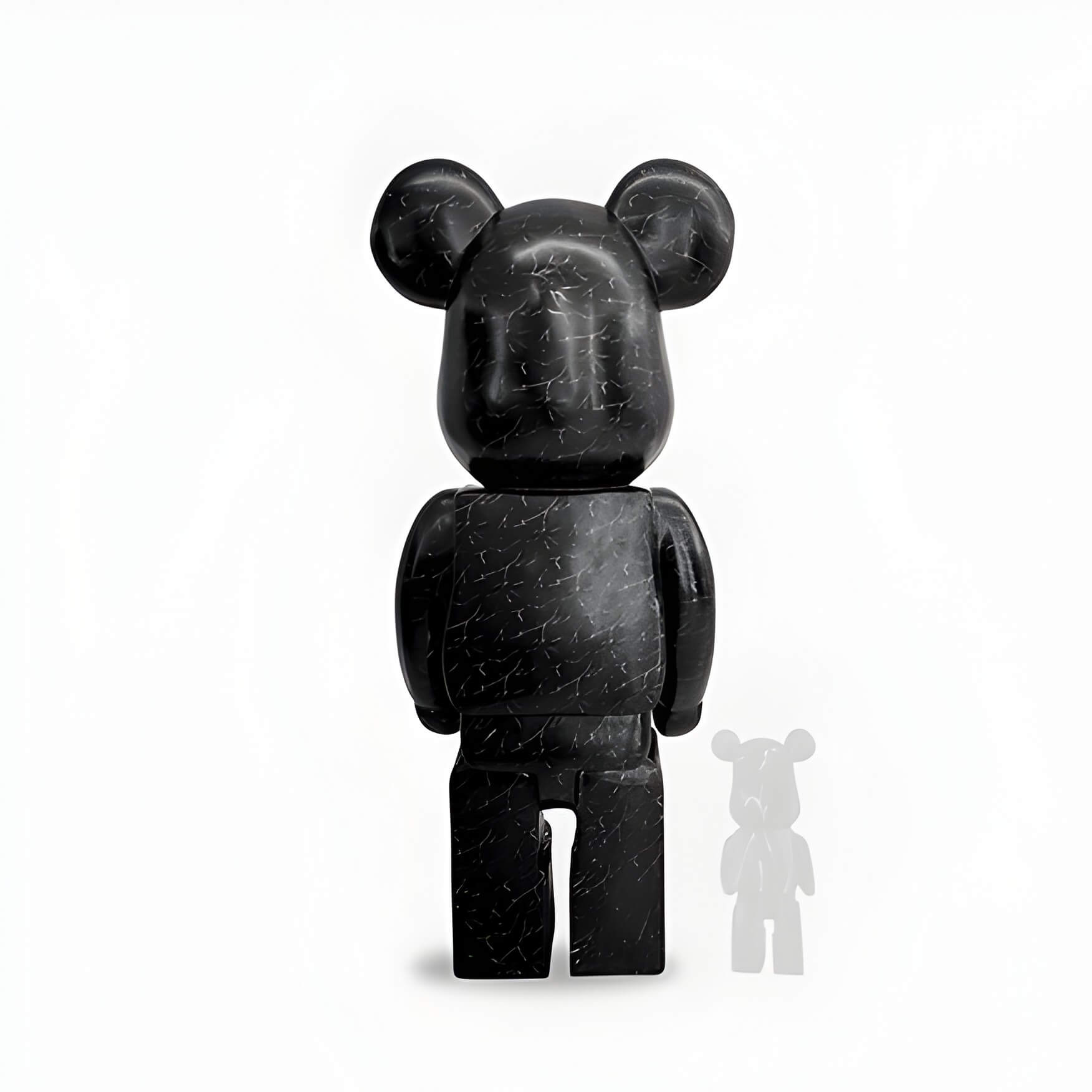 a black giant bear sculpture
