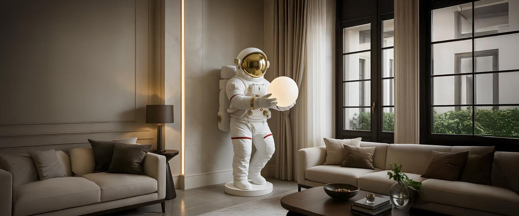 Zero-Gravity Glam: Astronaut Sculptures That Make Living Rooms Lift Off