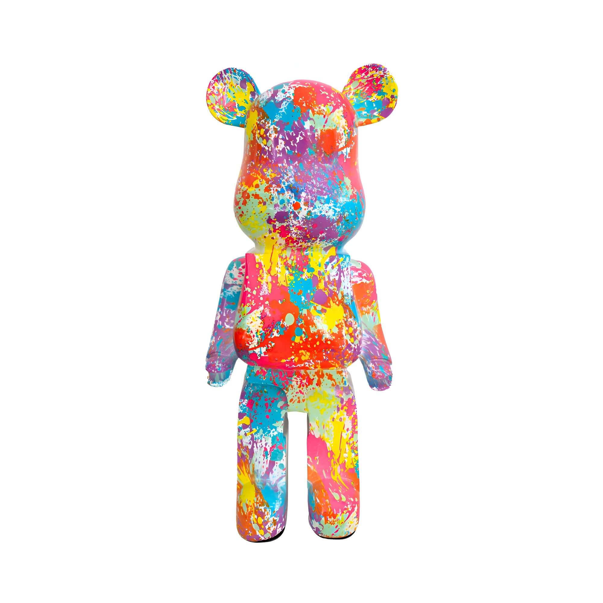 A multicoloured giant bear sculpture