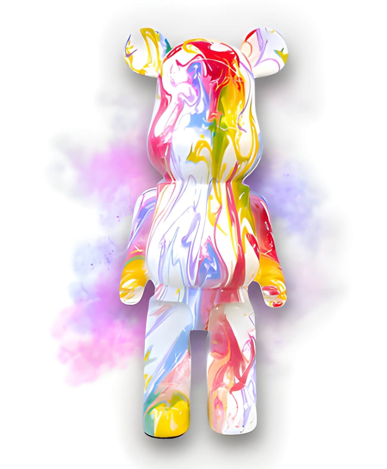 A multicoloured bear sculpture