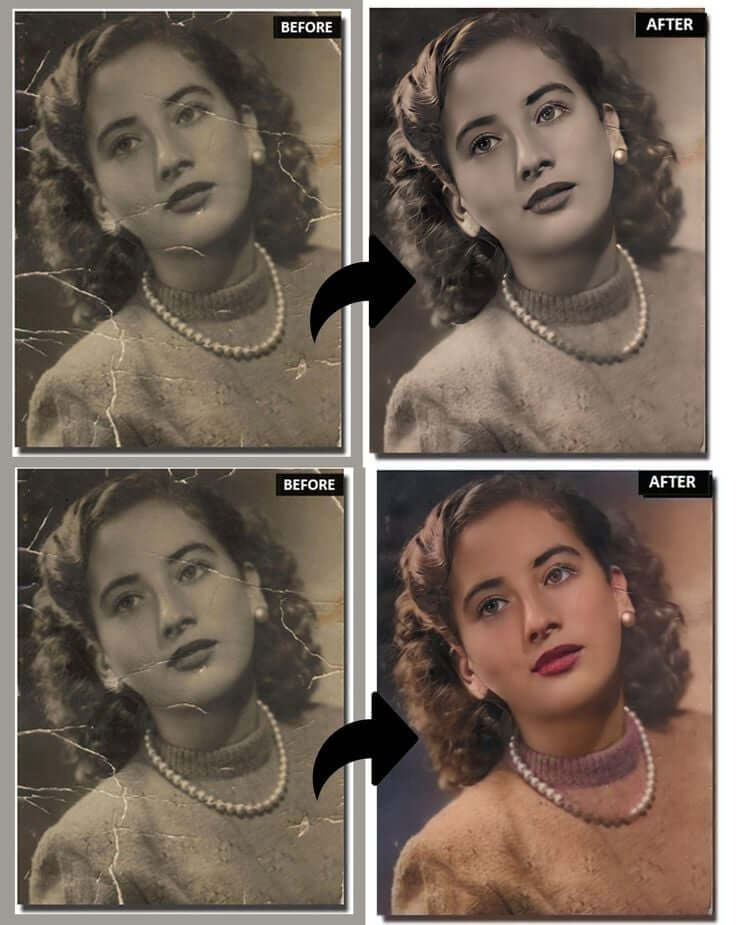 Before and after photos