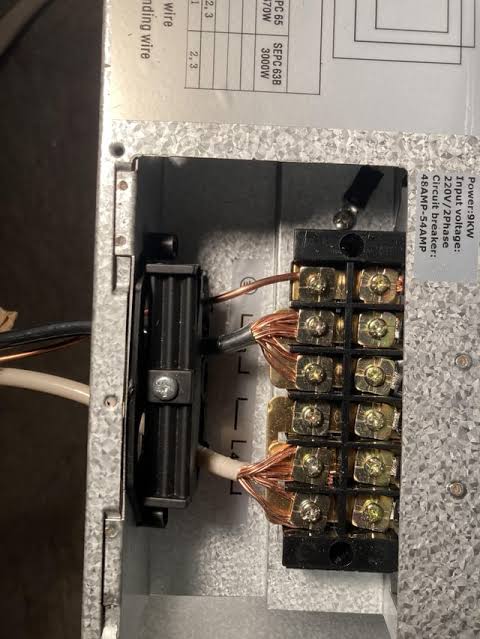 wiring for sauna system