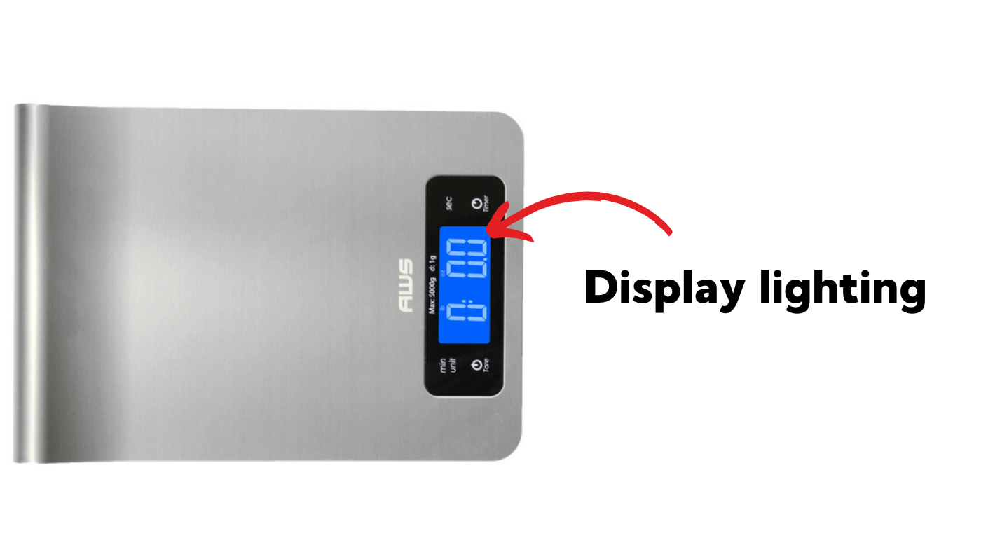 kitchen scale display lighting