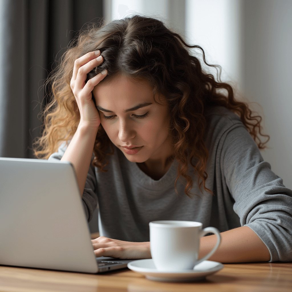 woman feeling tired after drinking coffee before water when she should have actually drank water before coffee instead
