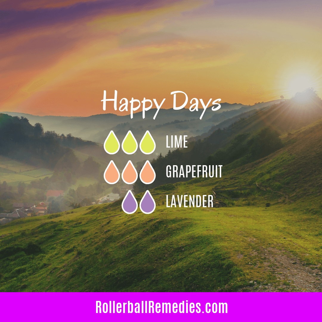 Happy Day Roller Recipe with grapefruit lavender lime