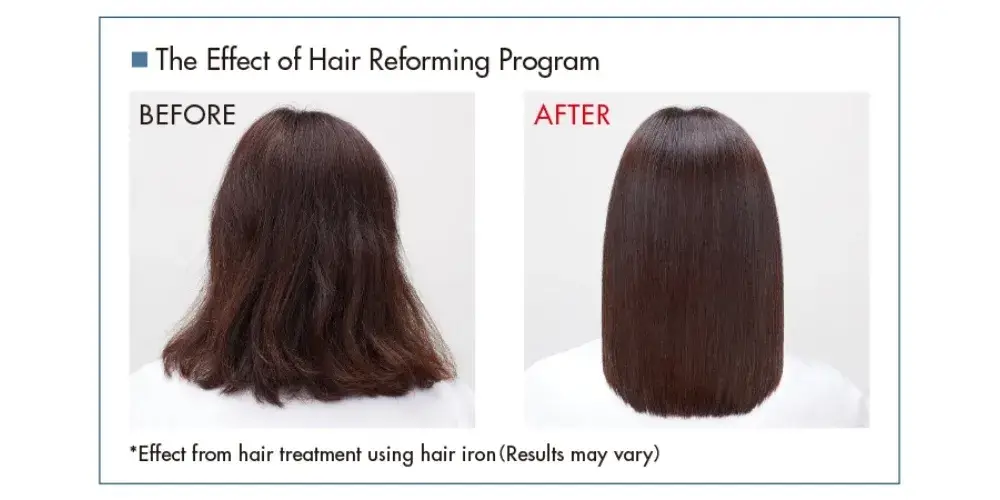 Shiseido Professional Sublimic Japanese Hair Salon treatment works by reshaping each hair strand, making it shinier and easier to manage. 