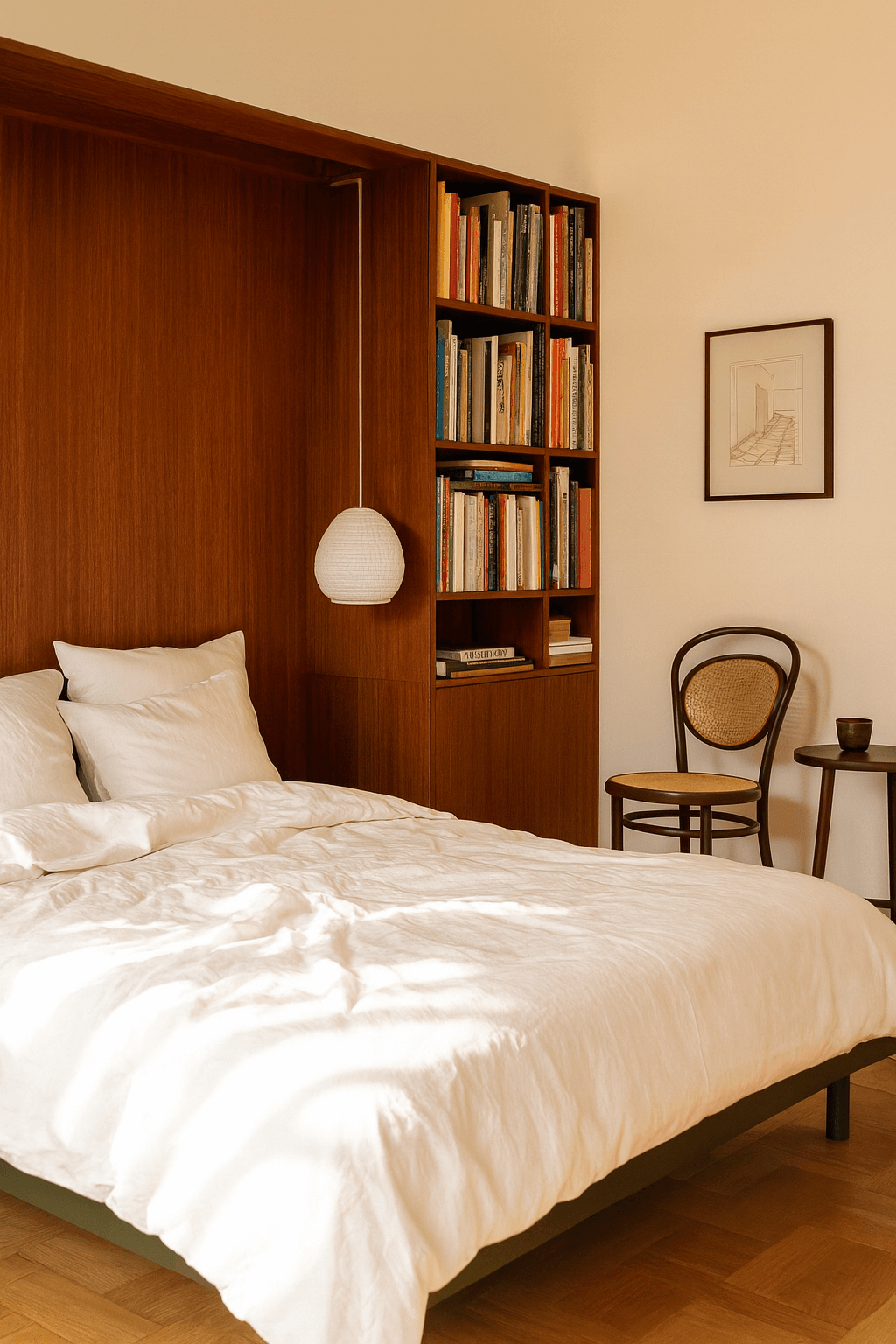 Cozy bedroom featuring relaxed white linens that highlight the benefits of natural cooling bedding for warm sleepers.