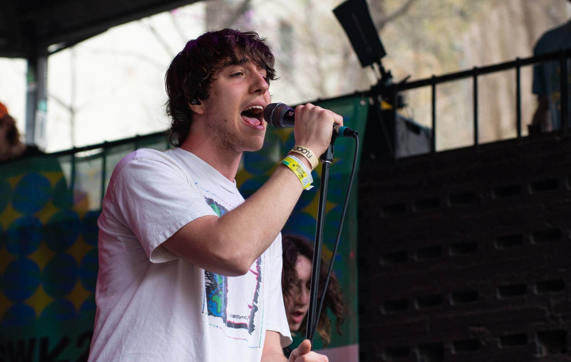 Cameron Winter of Geese performs on stage