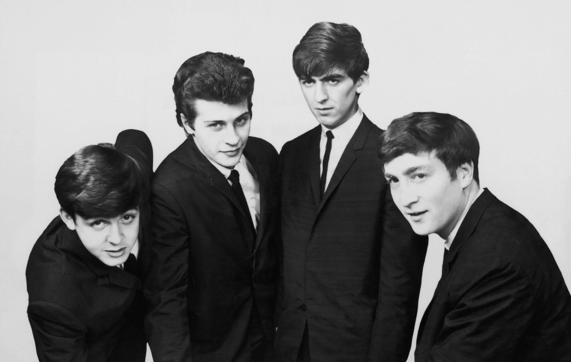 The Beatles: Paul McCartney, Pete Best, George Harrison and John Lennon