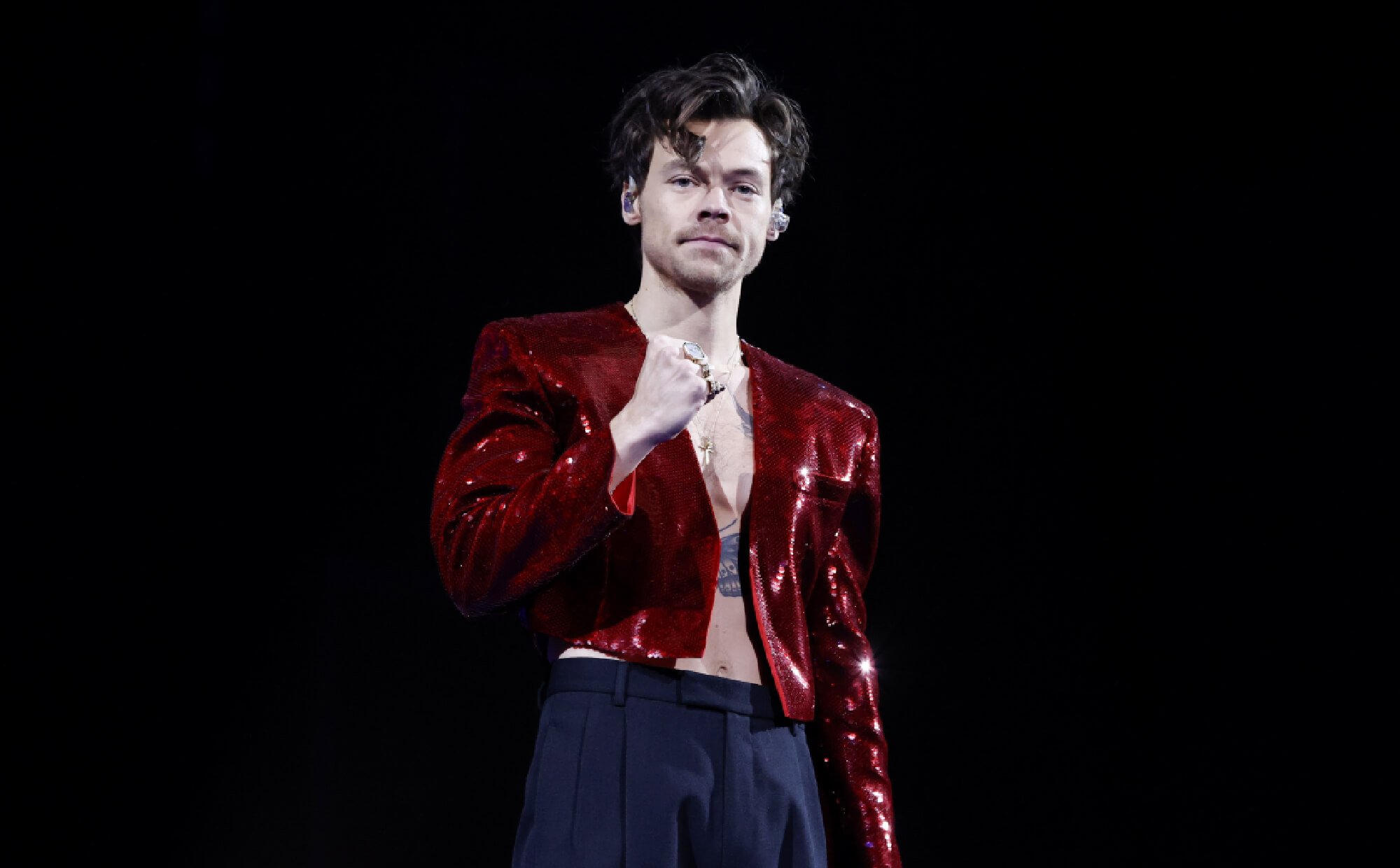 Harry Styles on stage. Credit - JMEnternational