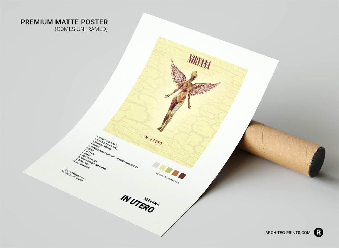 Nirvana - In Utero Album Poster