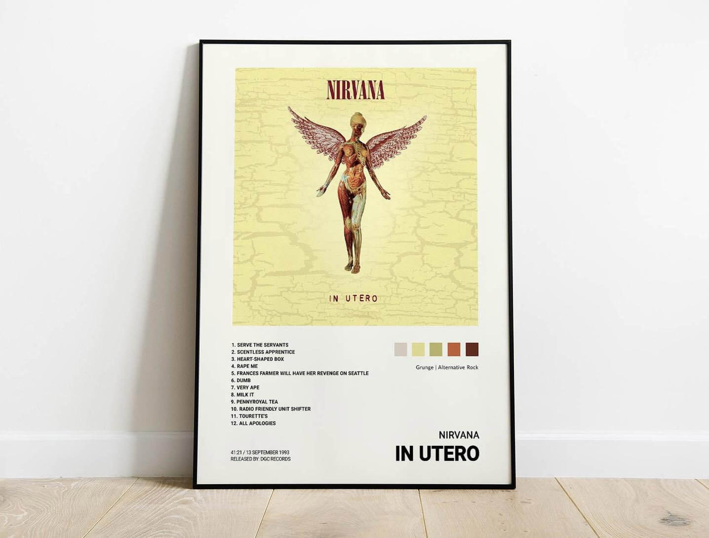 Unravel the Raw Beauty of Nirvana's In Utero Album Cover Poster