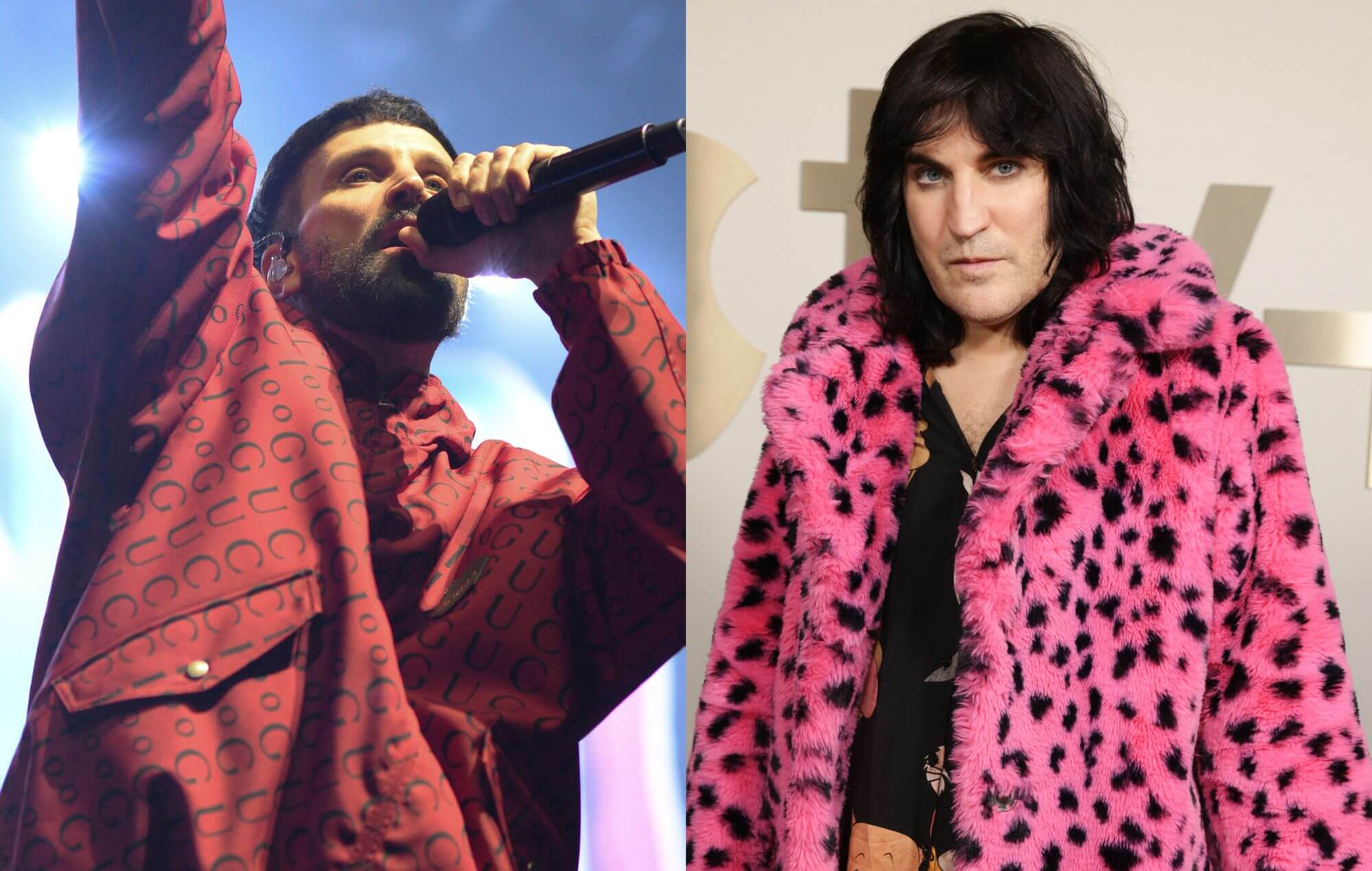 Sergio Pizzorno performs with Kasabian and Noel Fielding
