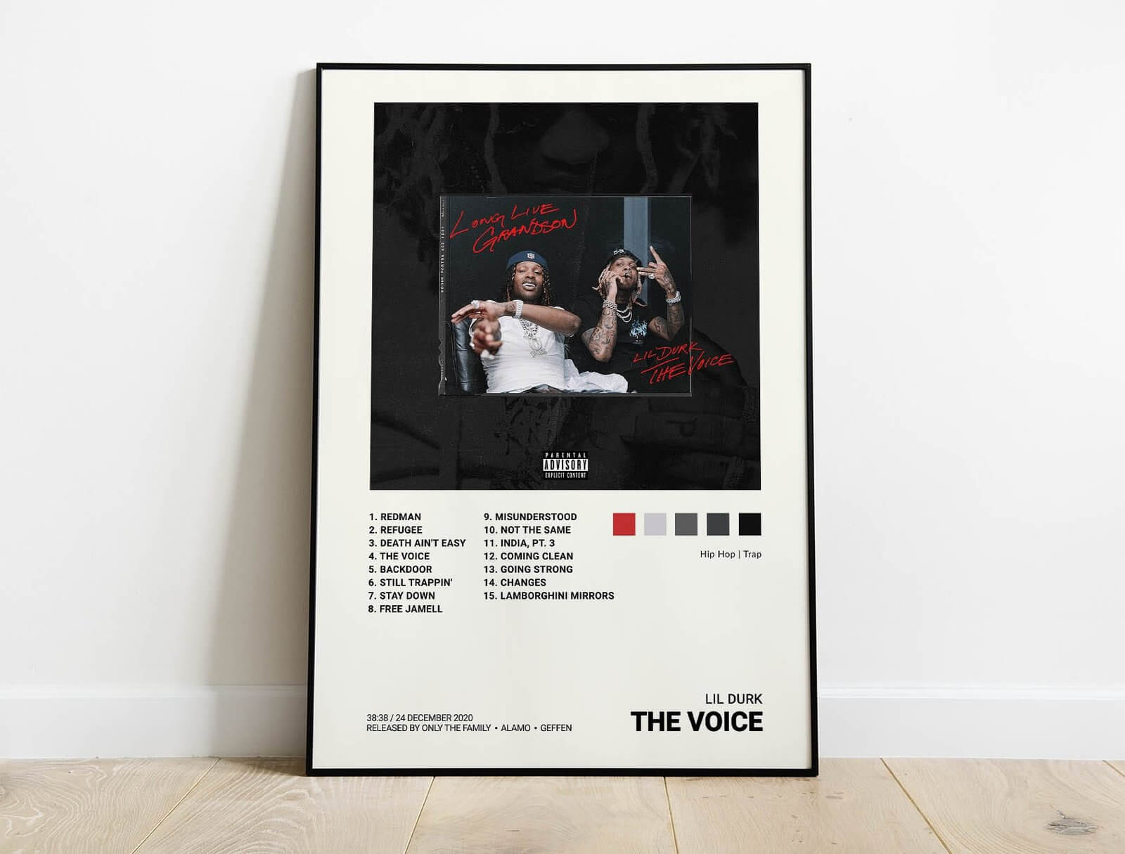 Lil Durk - The Voice Music Album Poster: A Testament to Raw Talent