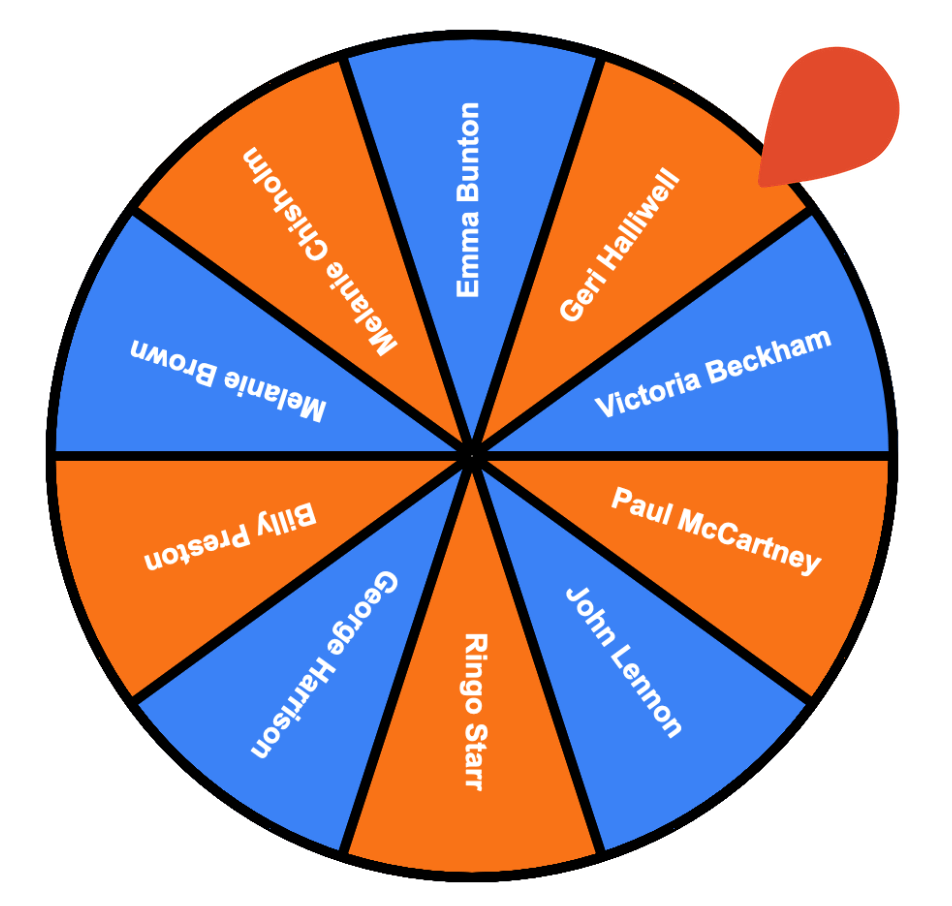 Pick students at random with the Wheel of Names