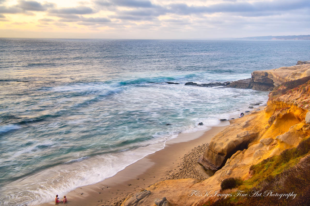 Children at La Jolla Cove Beach, California 