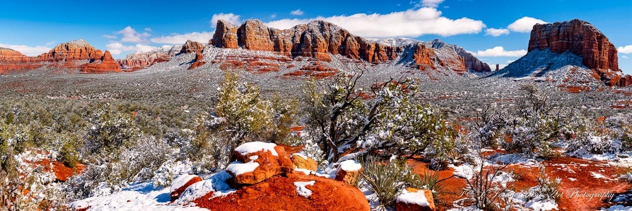 Yavapai Vista Trail with Snow — Sedona, Arizona