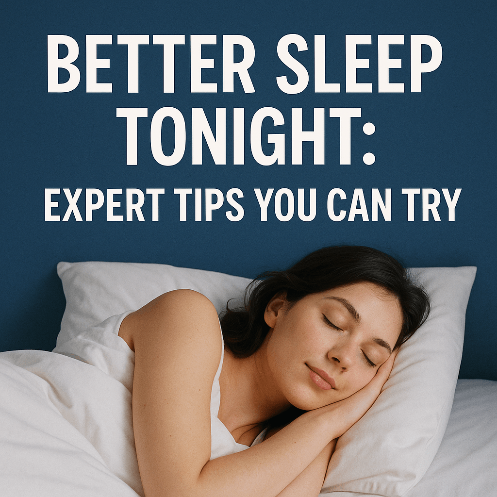 Better Sleep Tonight: Expert Tips You Can Try
