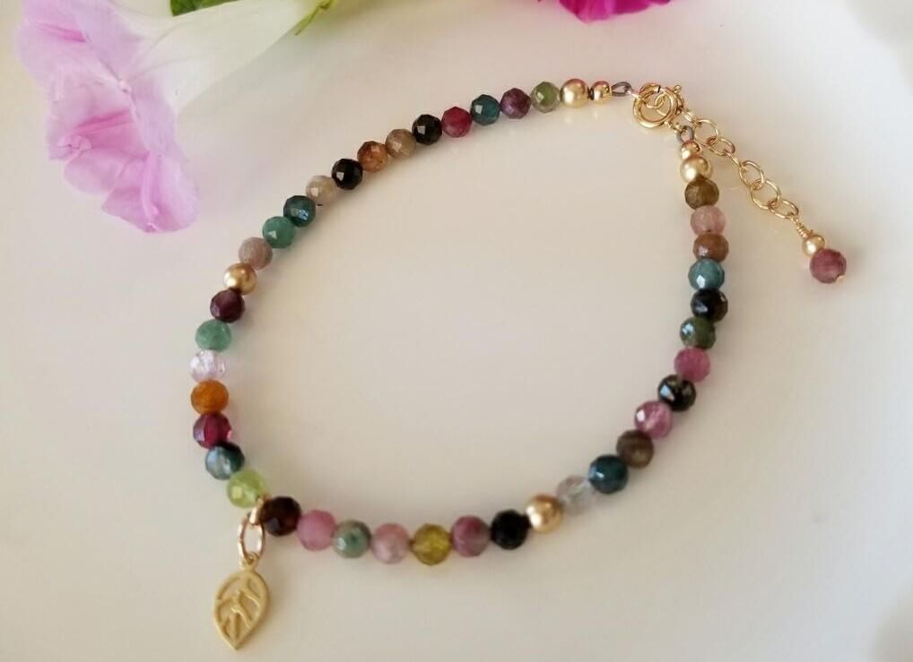 ​Rainforest & Rainbow 4mm Tourmaline Bracelet