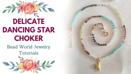 ​Delicate Dancing Star Knotted Gemstone Choker