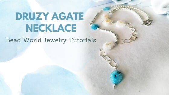 Seven Sweet Daisies - Druzy Agate Necklace